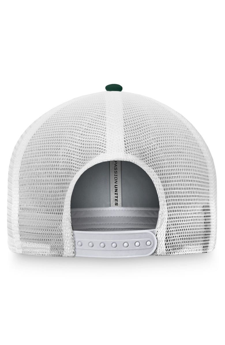 TOP OF THE WORLD Men's Top of the World Green/White Michigan State Spartans Breakout Trucker Snapback Hat, Alternate, color, Green