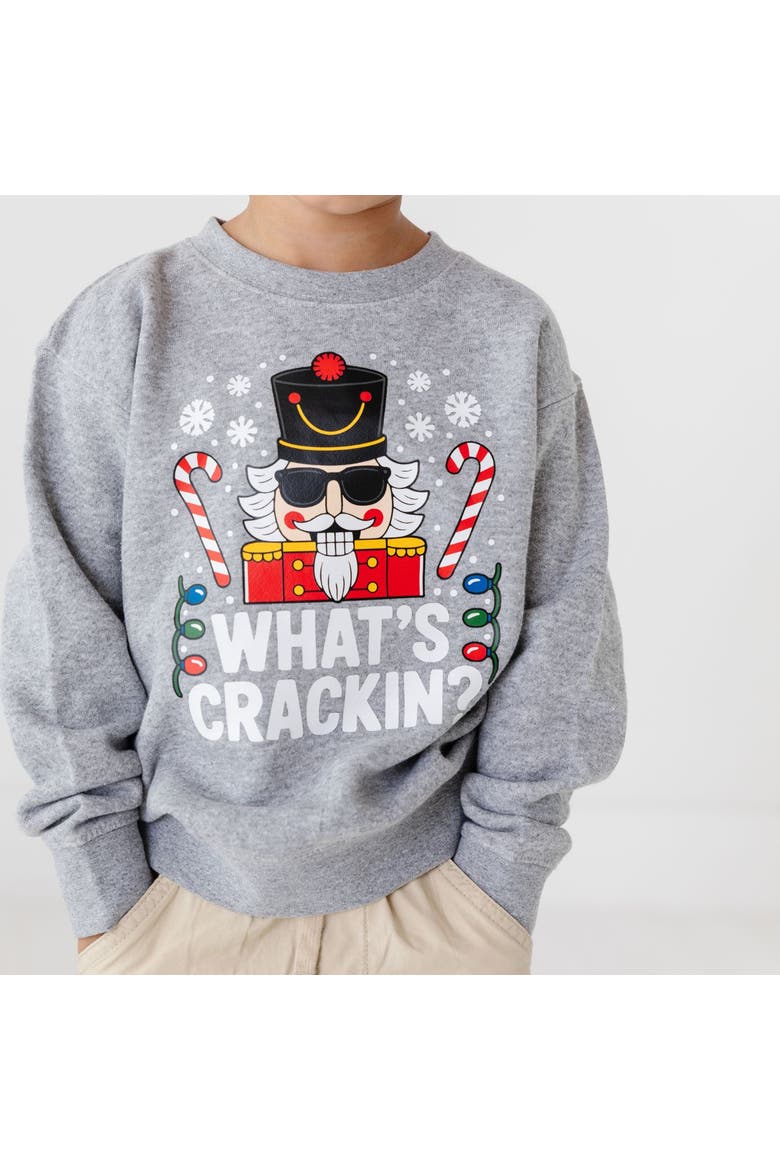What's Crackin Christmas Sweatshirt, Alternate, color, Natural Grey