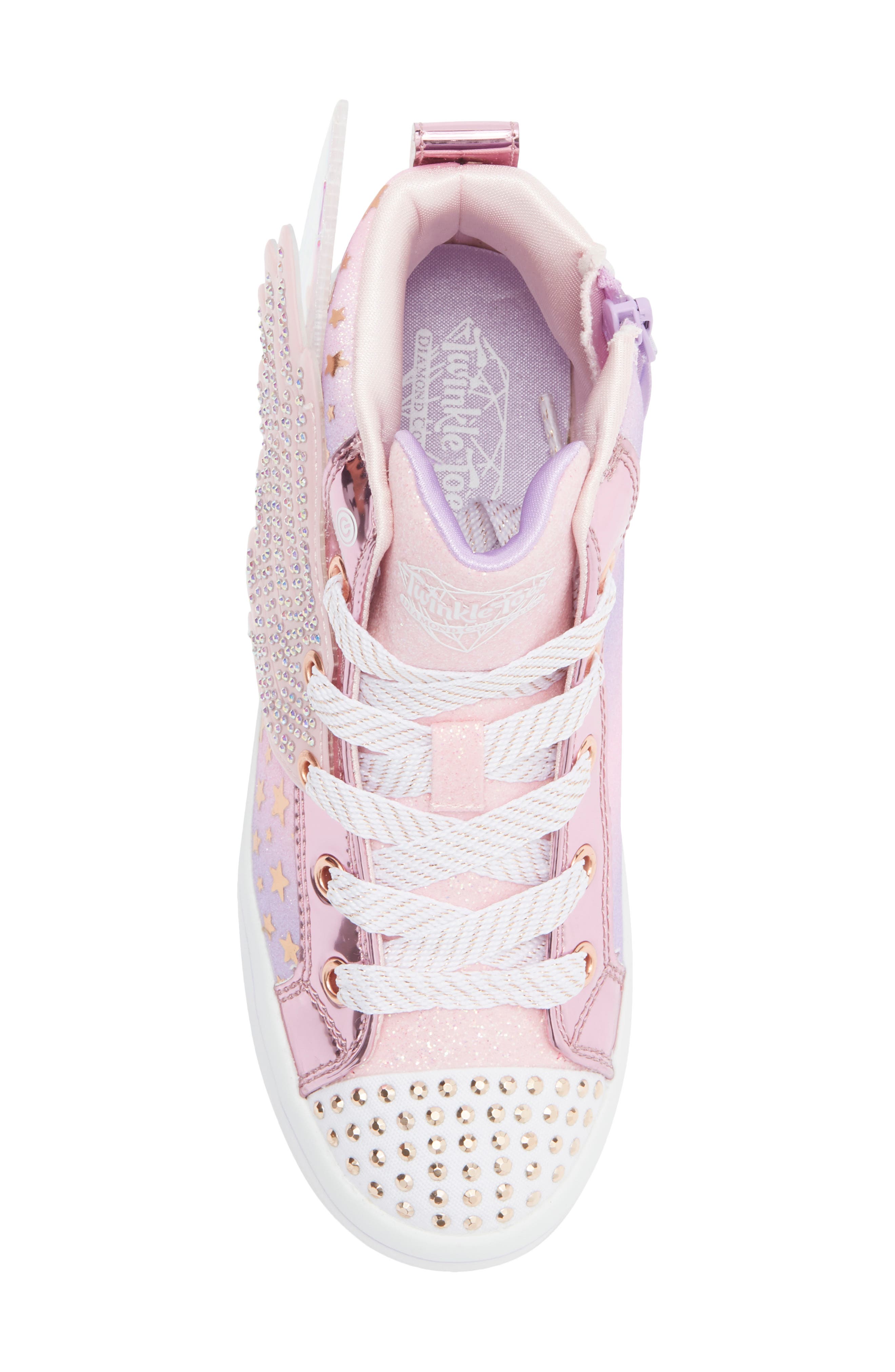 SKECHERS Kids
 Twi-Lites 2.0 Light-Up High Top Sneaker, Alternate, color, Hot Pink Multi