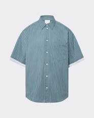 le PÈRE Double Short Sleeve Button Down Shirt