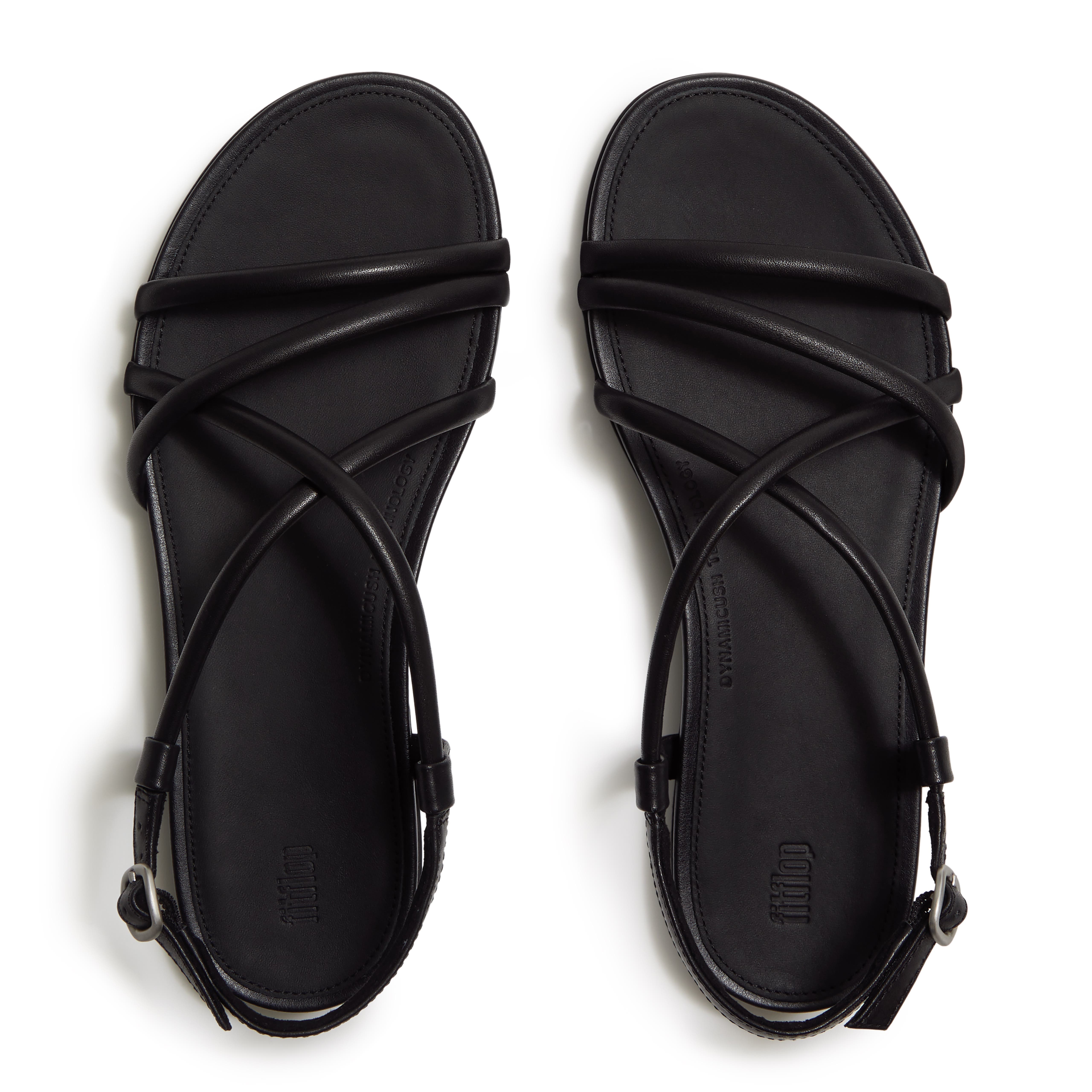 FitFlop Gracie Leather Strappy Sandals, Alternate, color, All Black