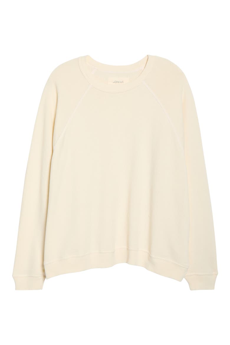The Rehearsal Cotton Sweatshirt, Main, color, WASHED WHITE