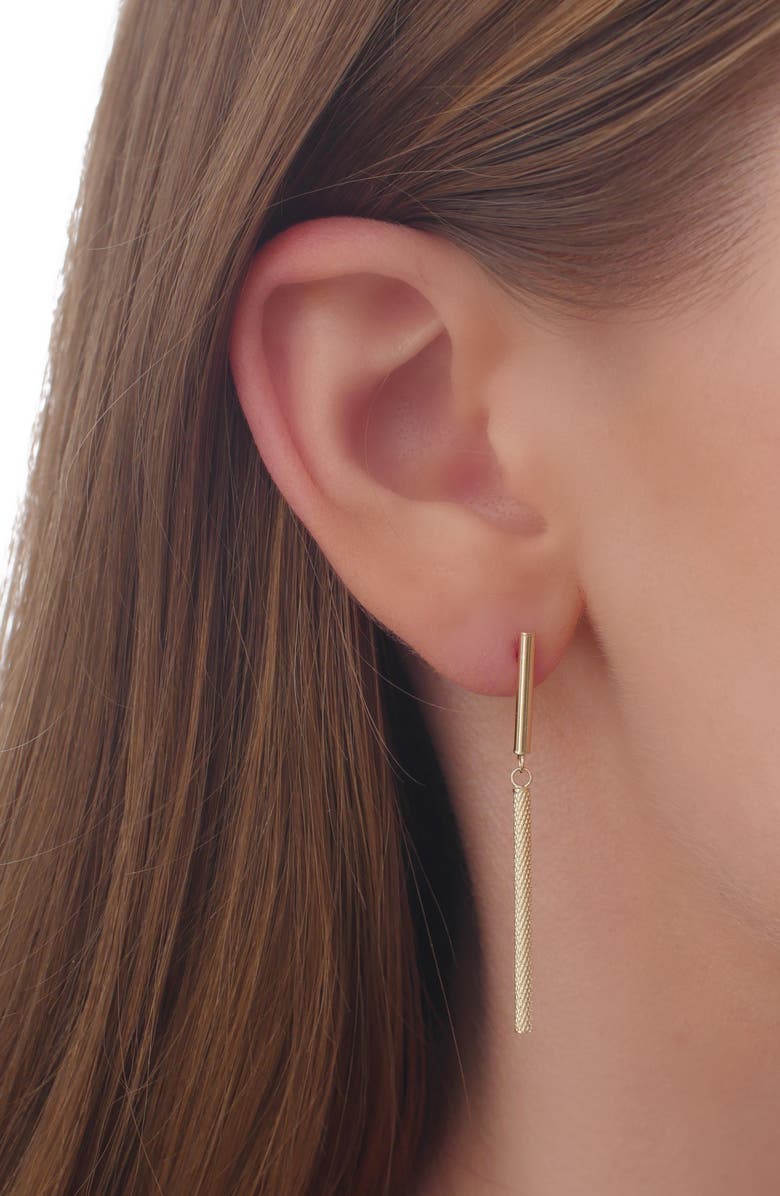 Bony Levy 14K Gold Cylinder Linear Drop Earrings, Alternate, color, 