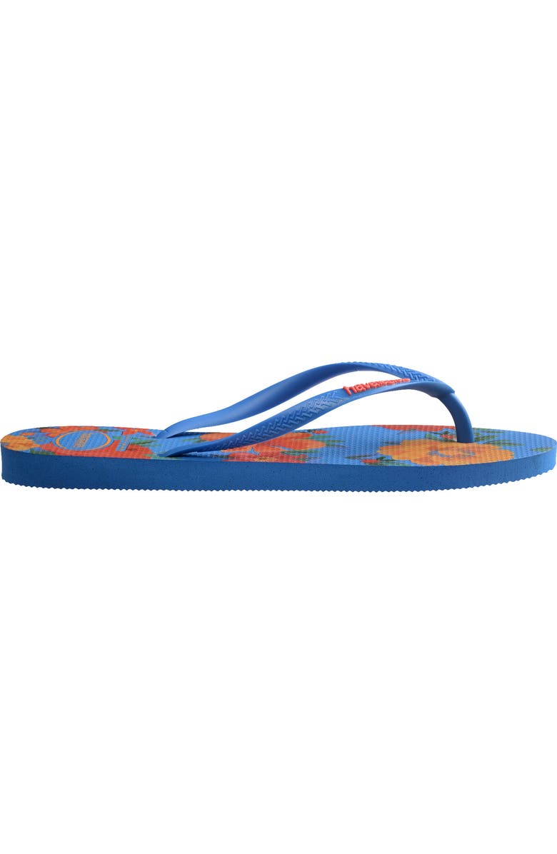 Havaianas Slim Summer Bliss Flip Flop, Alternate, color, Brilliant Blue