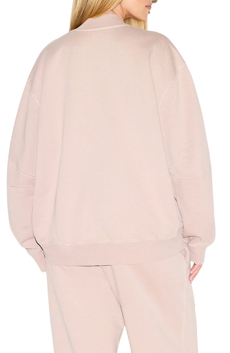 SKIMS V-Neck Fleece Pullover, Alternate, color, Light Fawn