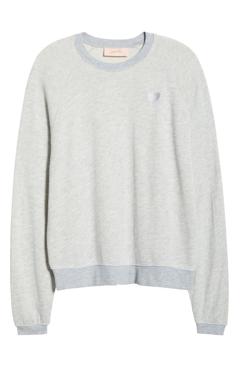 Papinelle Most Wanted Long Sleeve Cotton Blend Sweatshirt, Alternate, color, Grey