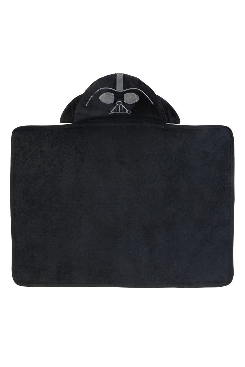 Star Wars Darth Vader Black Luxury Cotton Hooded Baby Bath Towel, Alternate, color, Black