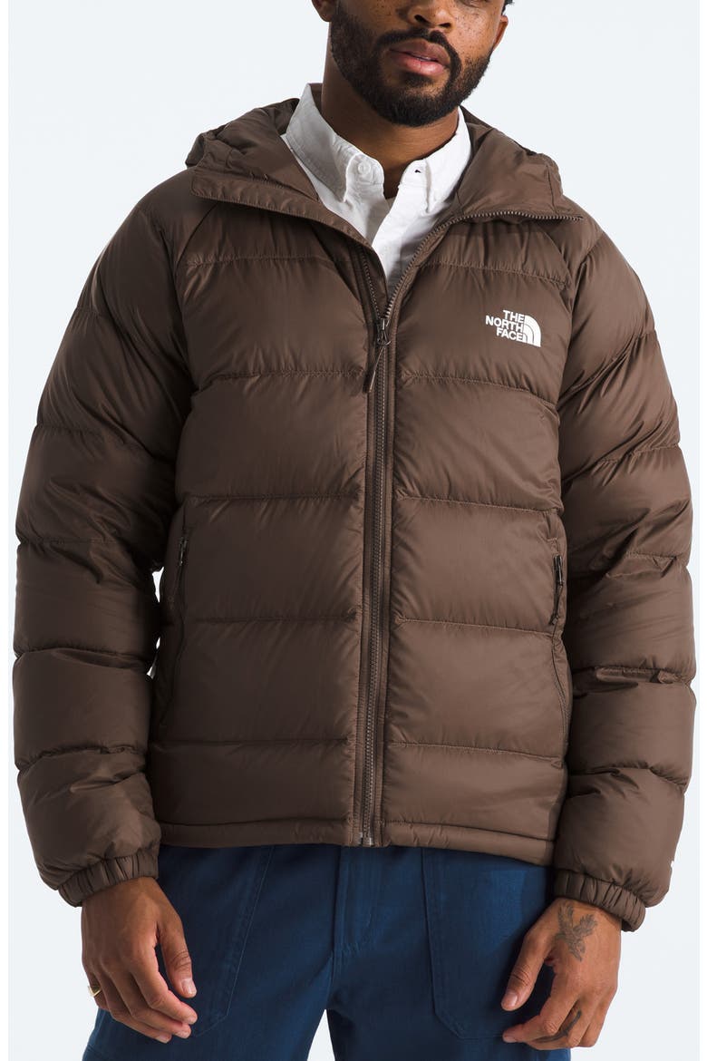 Hydrenalite 600 Fill Power Down Hooded Jacket, Main, color, SMOKEY BROWN