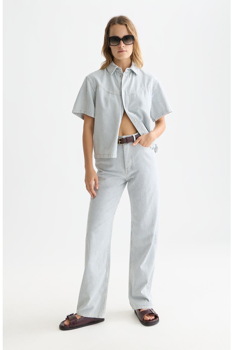 Stripe Denim Shirt, Alternate, color, INDIGO STRIPE