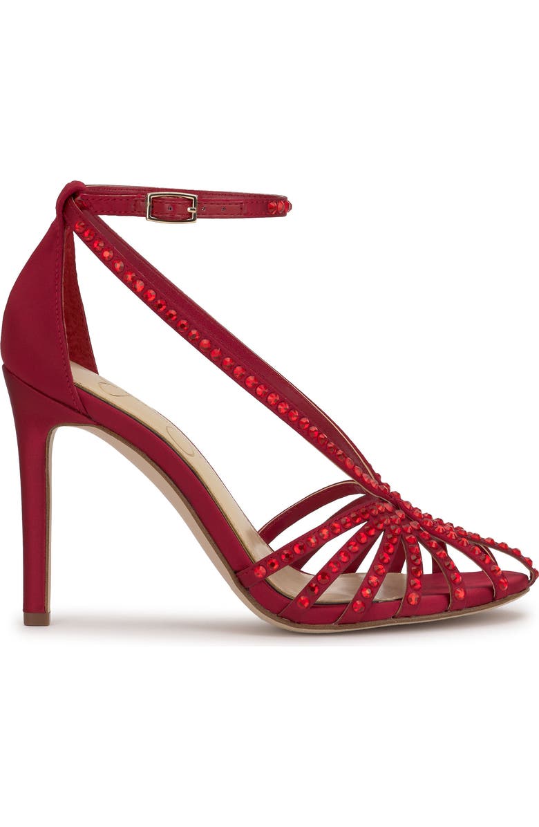 Jessica Simpson Jittale Ankle Strap Sandal, Alternate, color, Chili Pepper Matte Satin