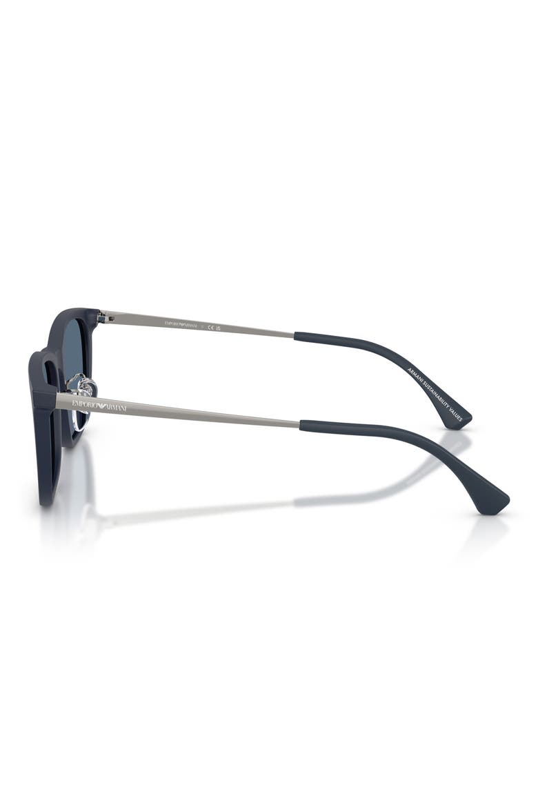 56mm Square Sunglasses, Alternate, color, MATTE BLUE / DARK BLUE