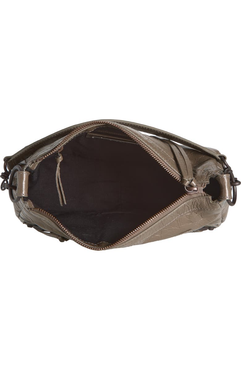 Balenciaga Mini Le City Moto Leather Shoulder Bag, Alternate, color, 3258 Army Green