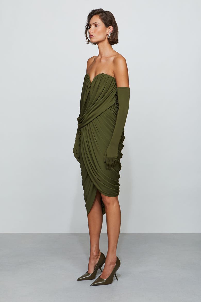 Spencer Midi Dress, Alternate, color, Moss