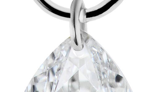Maria Tash Pear Diamond Floating Charm In White Gold