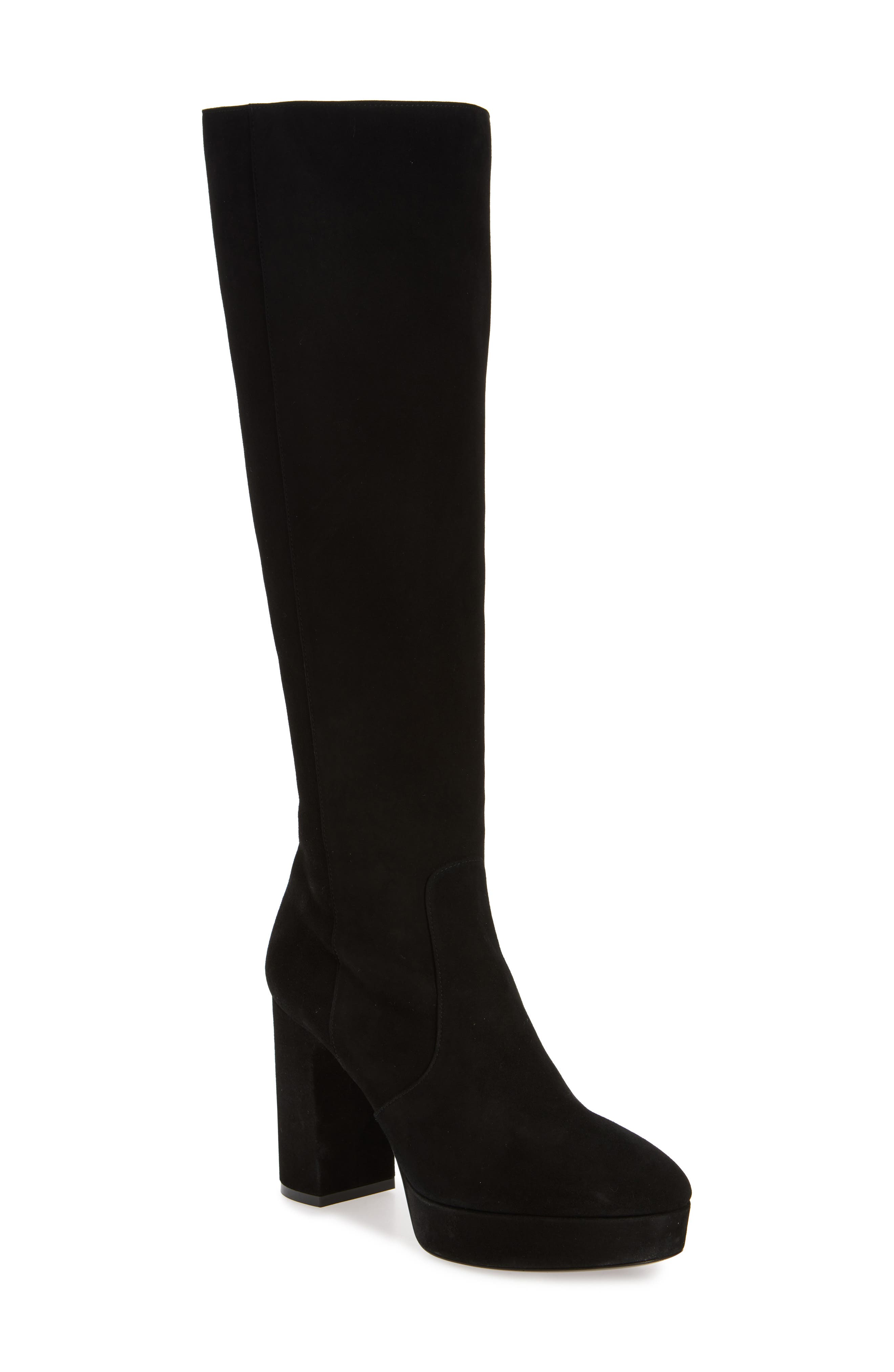Stuart Weitzman Dayna Platform Boot, Main, color, Black