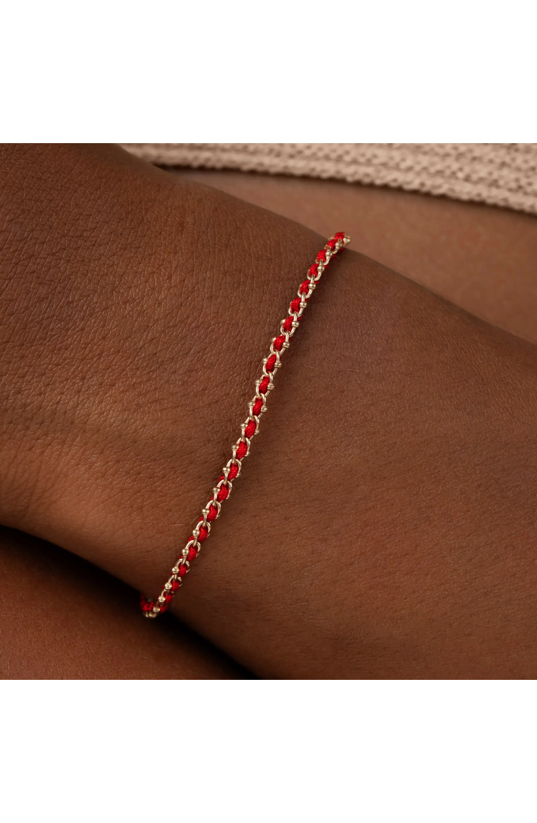 Karma and Luck Harmony Bound Red String Bracelet, Alternate, color, Red/Gold