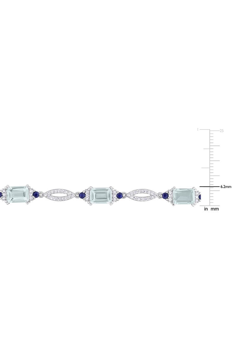Julianna B. Natural Gemstone & Diamond Fancy Link Bracelet, Alternate, color, Aquamarine
