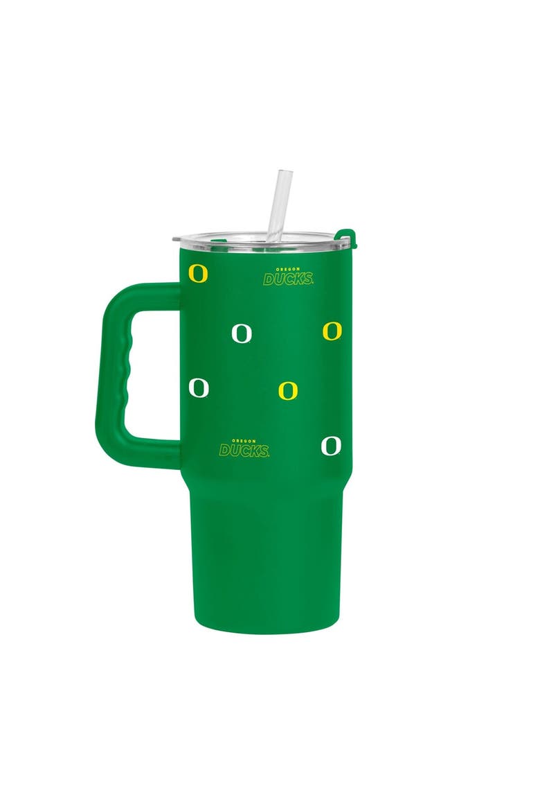 Oregon Ducks 24oz. Step and Repeat Powder Coat Tumbler, Main, color, Green