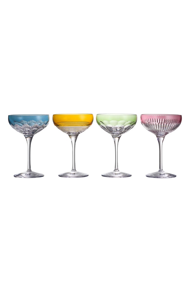 Waterford Mixology Mixed Set of 4 Coupe Glasses, Main, color,
