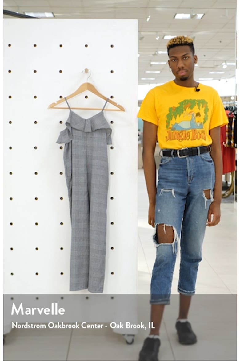 Glen Plaid Ruffle Jumpsuit video