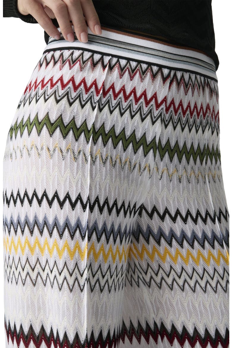 Wide-leg Trousers In Viscose And Cotton Zig Zag, Alternate, color, Multicoloured