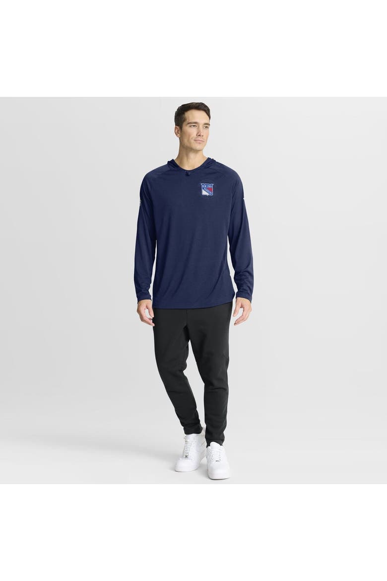 Men's Fanatics Navy New York Rangers Authentic Pro Rink Raglan Hoodie, Alternate, color, Navy