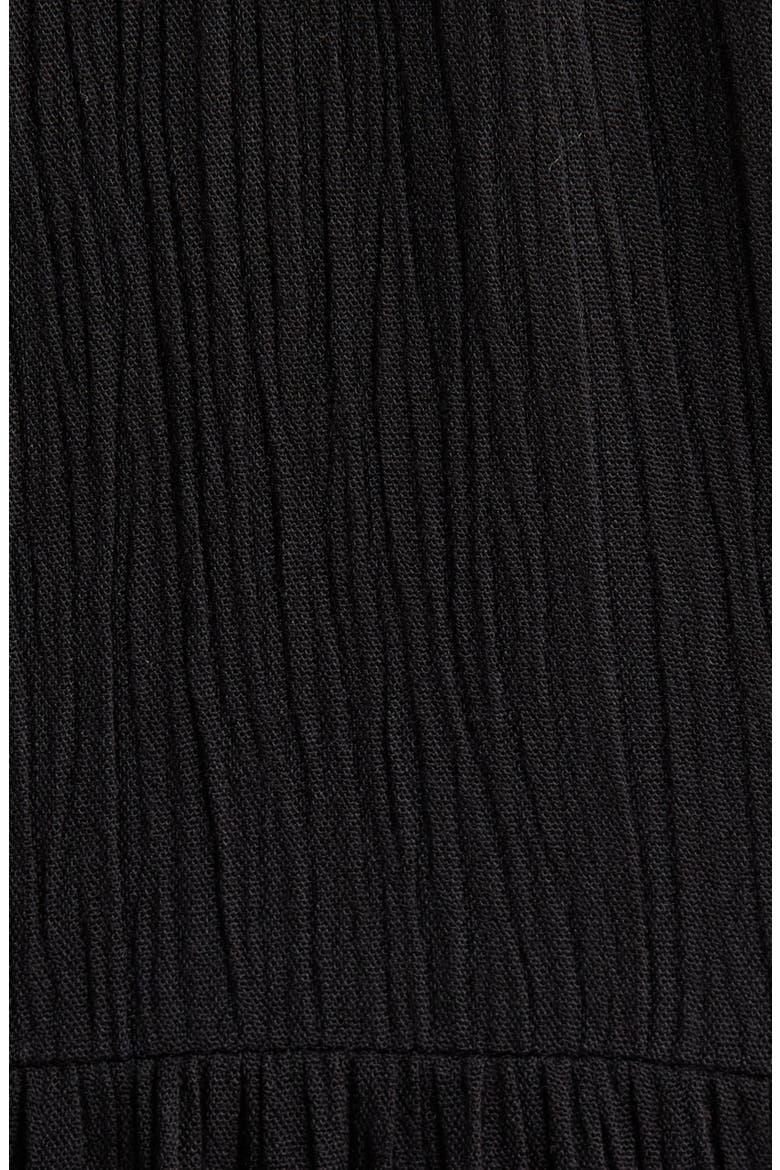 Tiered Crinkle Cover-Up Dress, Alternate, color, BLACK