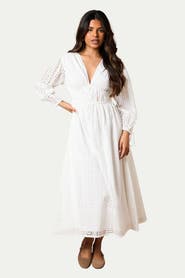 Oasis Petite Front Puff Sleeve Midi Dress