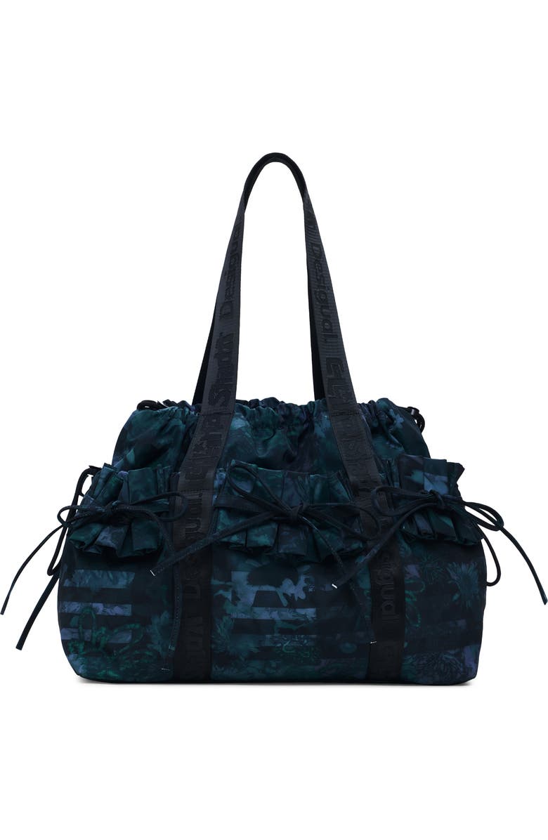 Desigual x Collina Strada Large Batik Pattern Satin Shoulder Bag, Alternate, color,