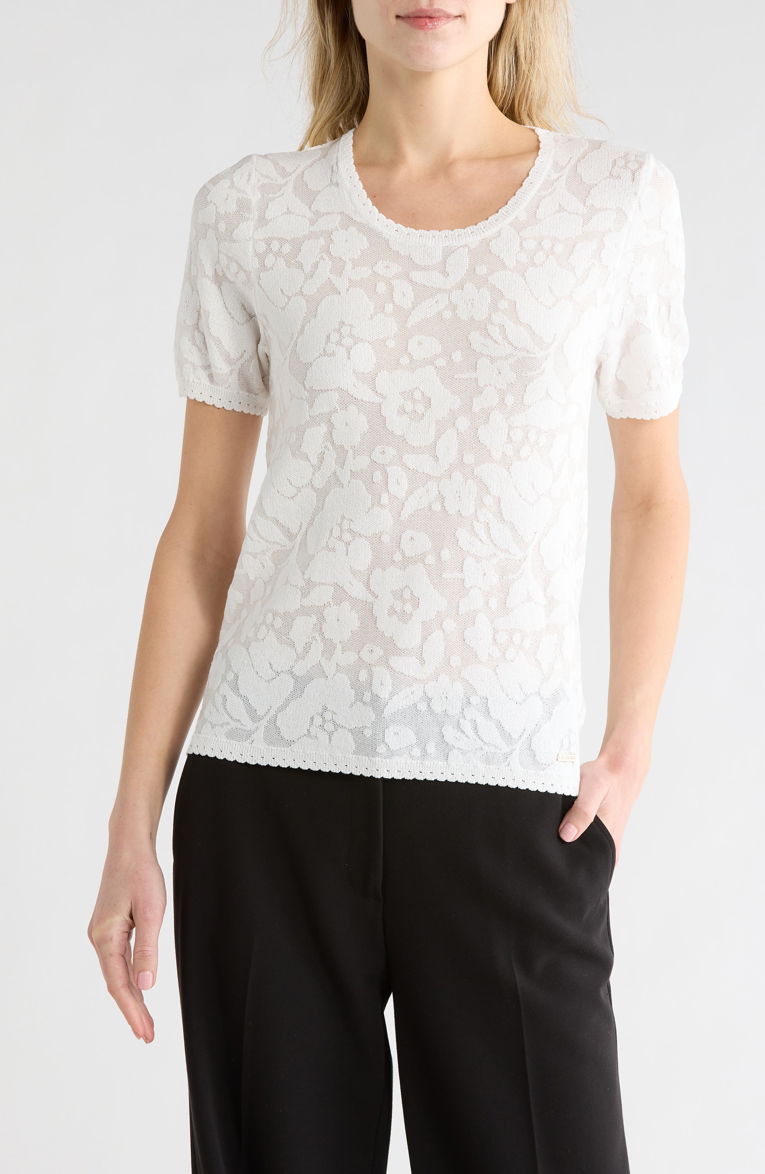 JASON WU Burnout Floral Top