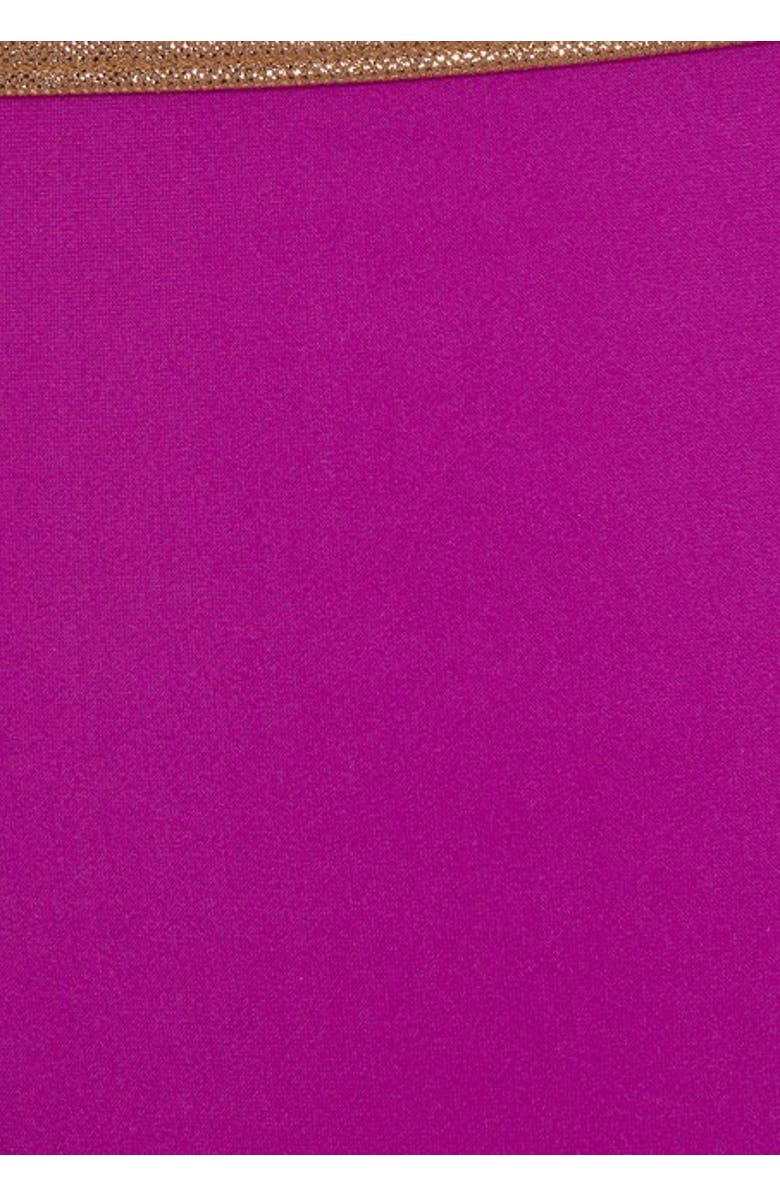 LASCANA Metallic Trim Classic Bikini Bottom, Alternate, color, Fuchsia
