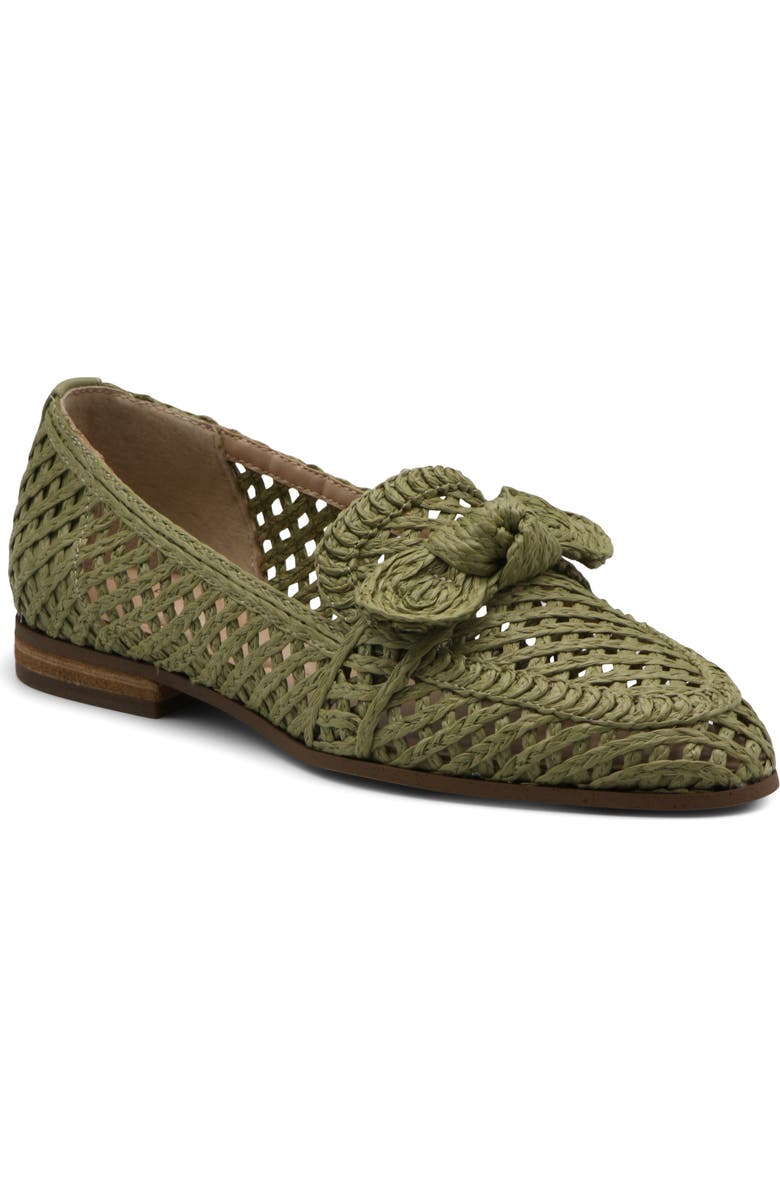 Charles David Finite Water Resistant Raffia Loafer, Main, color, Artichoke-Cr