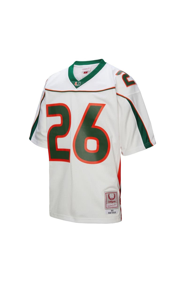 Mitchell & Ness Men's Mitchell & Ness Sean Taylor White Miami Hurricanes 2001 Legacy Jersey, Alternate, color, White
