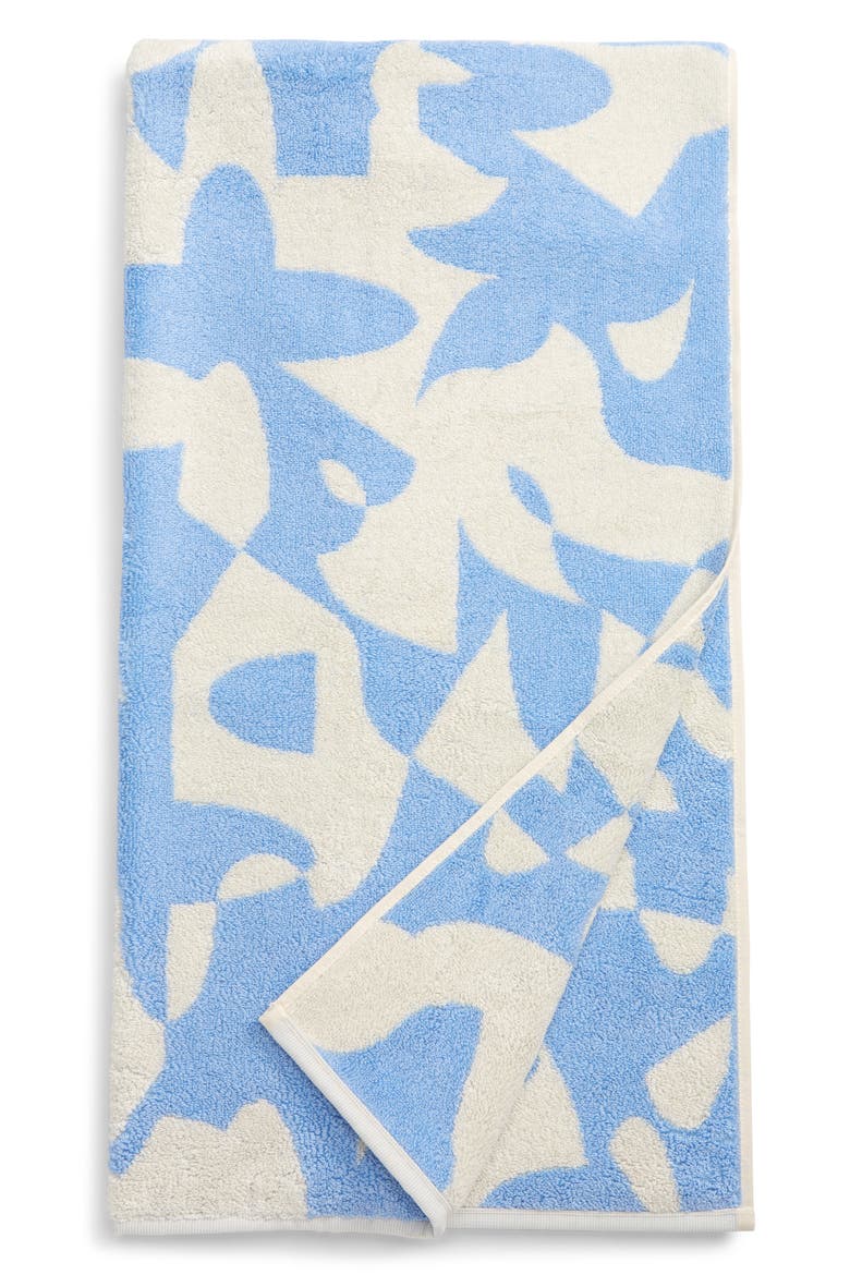 Hepta Jacquard Reversible Bath Towel, Main, color, BLUE MULTI