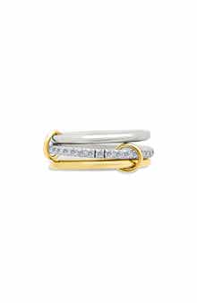 Sterling Forever Edda Cubic Zirconia Statement Linked Stacking Ring