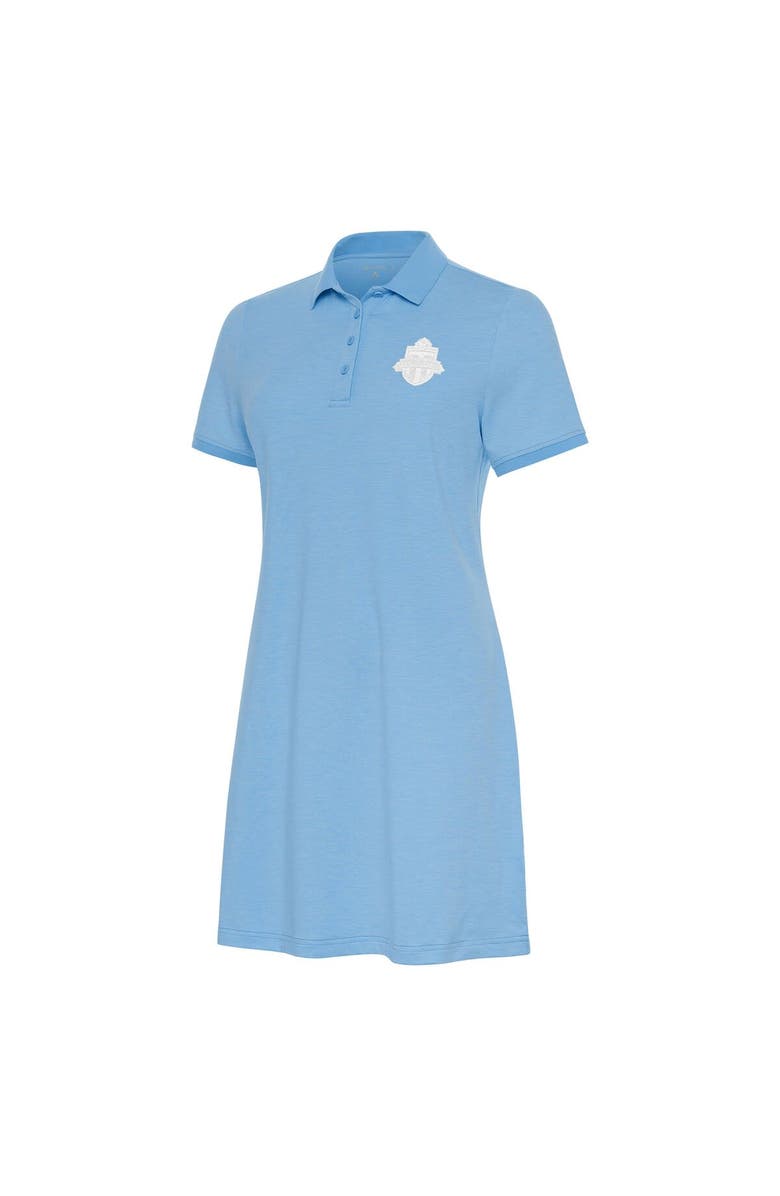 ANTIGUA Women's Antigua Light Blue Toronto FC White Logo Play Through Polo Dress, Main, color, 