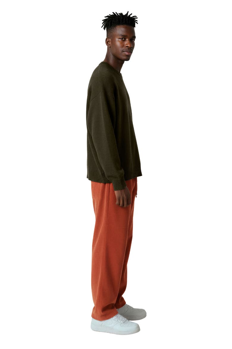 Crewneck Graphic Sweater, Alternate, color, OLIVE