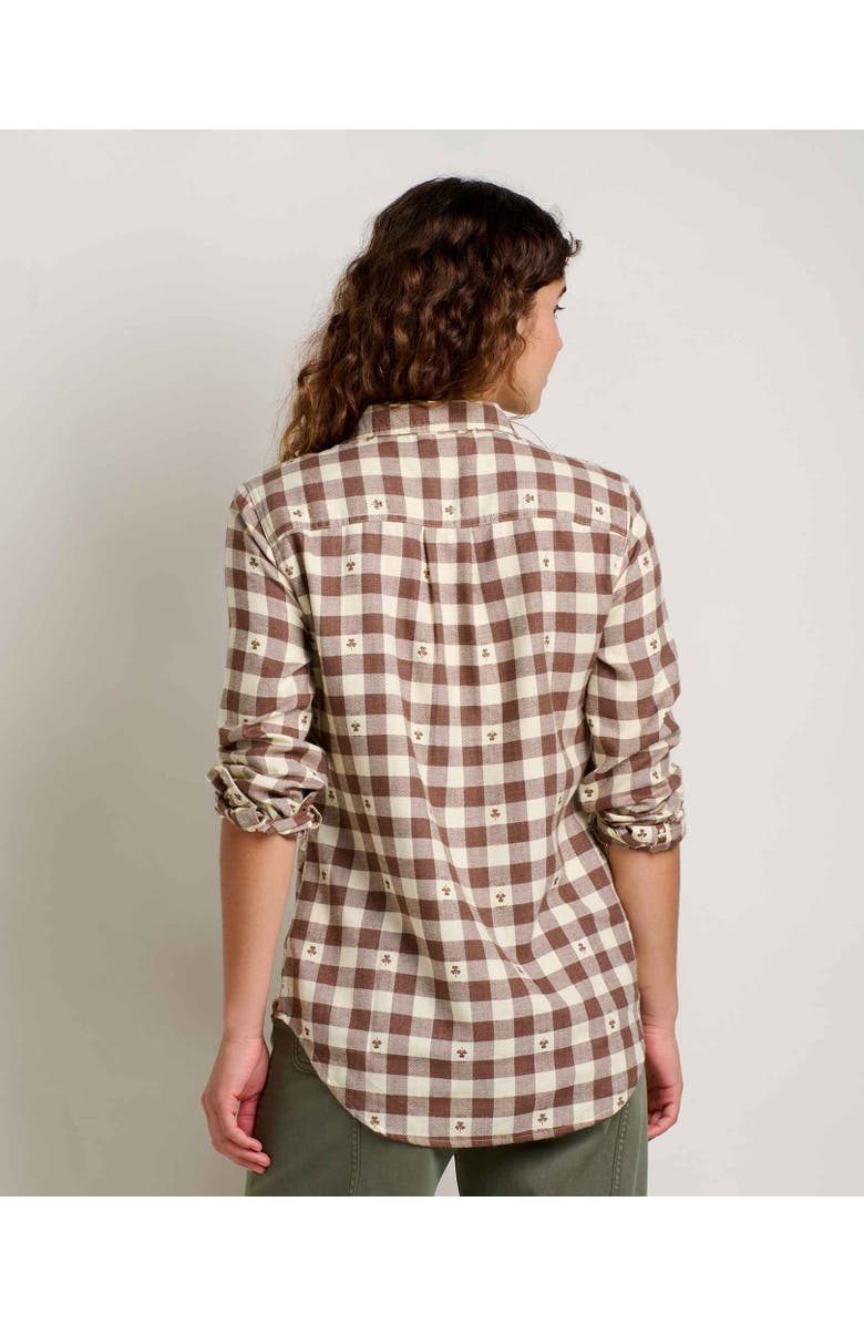 Toad & Co Re-Form Flannel Long Sleeve Shirt, Alternate, color, Chestnut Dobby