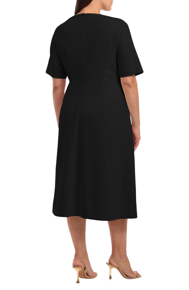 Maggy London Fit & Flare Midi Dress, Alternate, color, Black