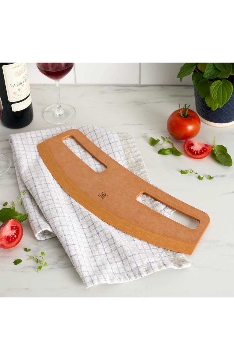 ZWILLING BBQ 2-Piece Plant-Fiber Wood Pizza Peel & Cutter Set, Alternate, color, Natural