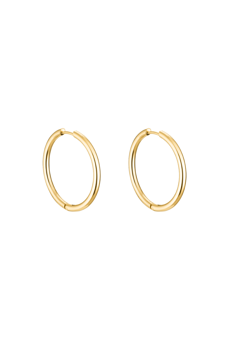 Hey Harper Small Thin Ruby Earrings, Main, color, Gold