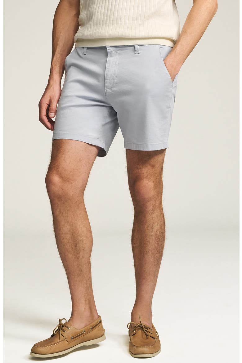 Hampton Slim Fit Twill Chino Shorts, Main, color, LIGHT BLUE TWILL
