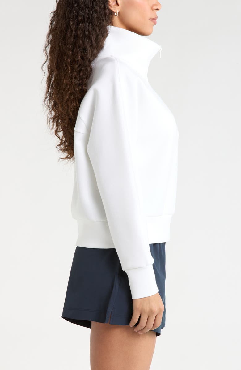 Zella Sporty Half Zip Sweatshirt, Alternate, color, White