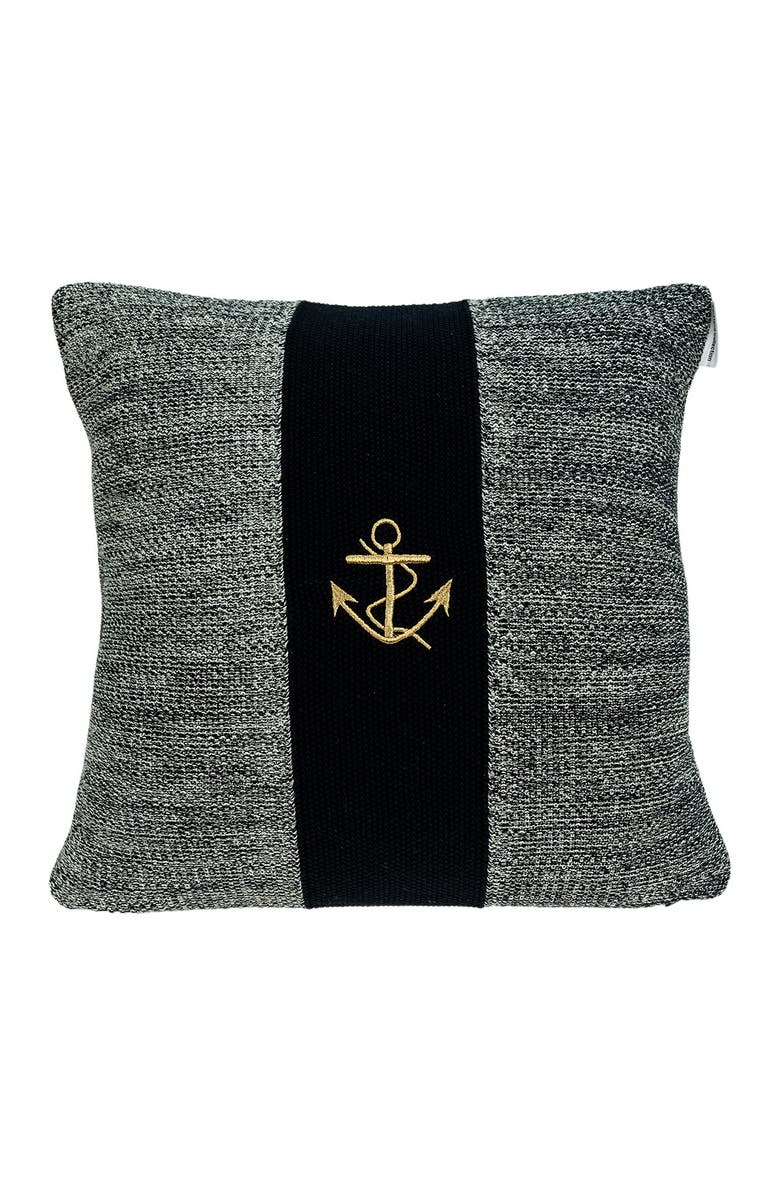 PARKLAND COLLECTION Ahoy Nautical Pillow - 18" x 18" - Blue, Main, color, Blue