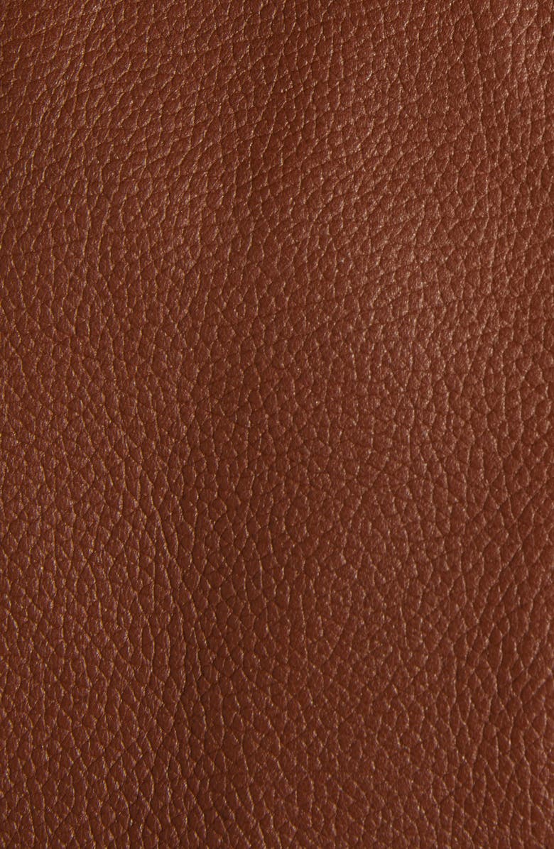 TOM FORD Tumbled Leather Track Bomber Jacket, Alternate, color, Kb292 Tan