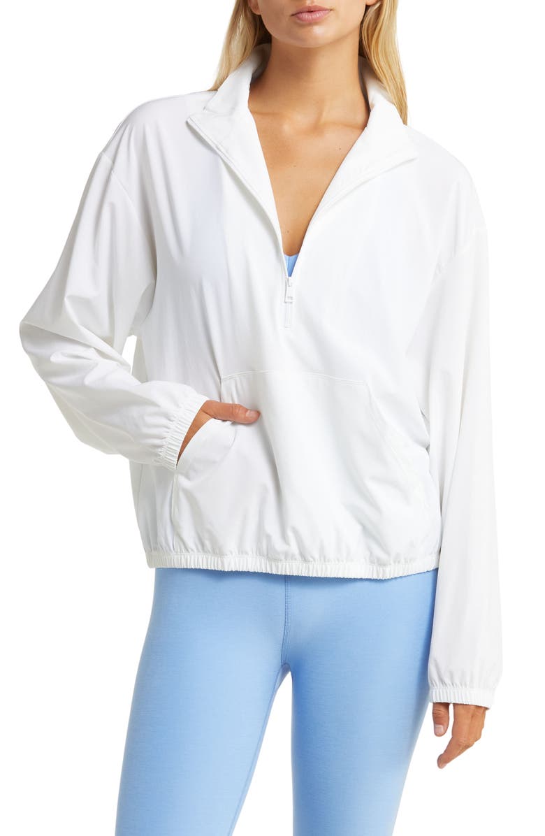 Beyond Yoga In Stride Half Zip Pullover, Main, color, True White