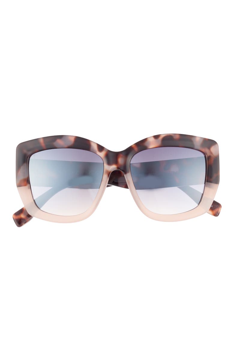 68mm Gradient Square Sunglasses, Main, color, GREY/ TORTOISE