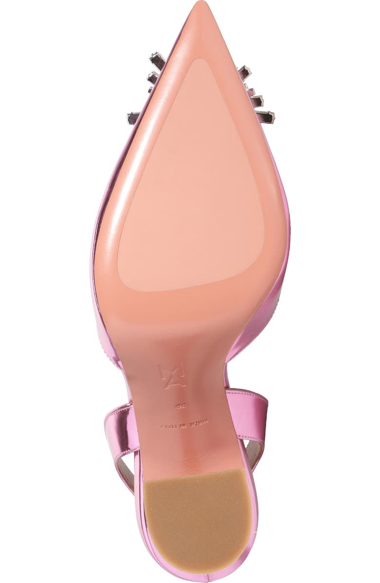 Amina Muaddi Begum Crystal Metallic Pointed Toe Slingback Pump, Alternate, color,