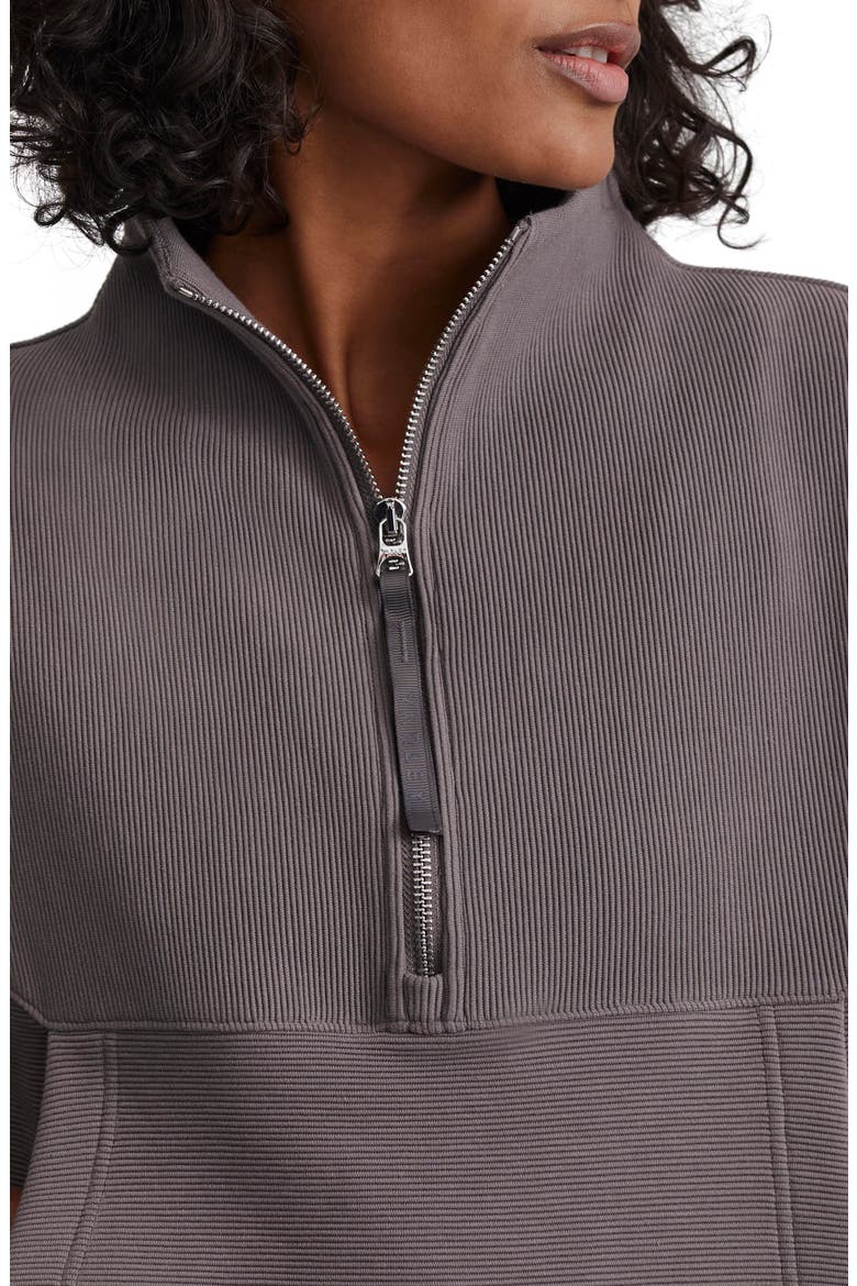Acadia Ottoman Knit Half Zip Pullover, Alternate, color, DEEP CHARCOAL