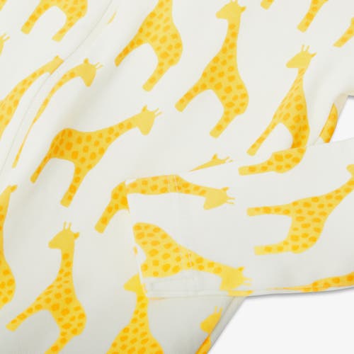 Primary Baby Organic Animal Friends Zip Footie In Banana Baby Giraffes